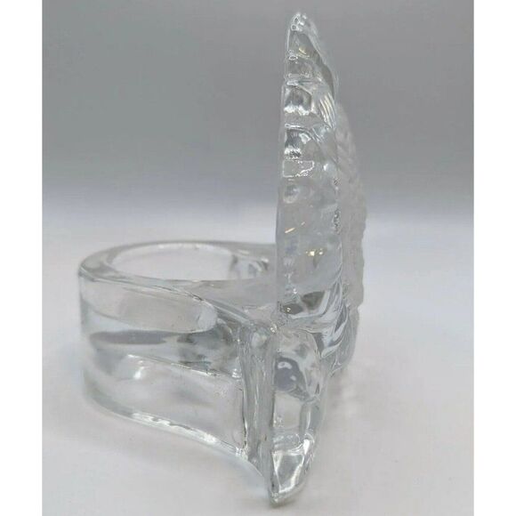 Sunflower PartyLite Tea Light Votive Candle Holder Clear Glass - Picture 4 of 5